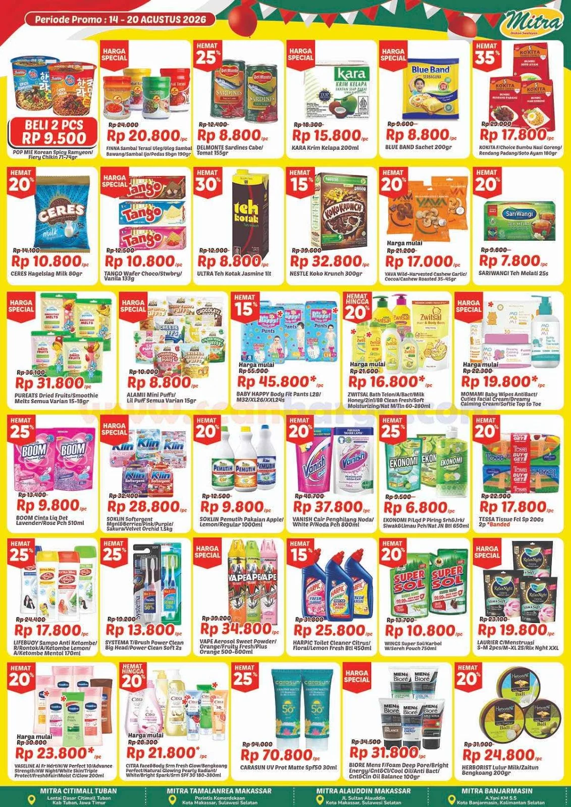 Promo Mitra Diskon Swalayan: Belanja Hemat 14-20 Agustus 2026
