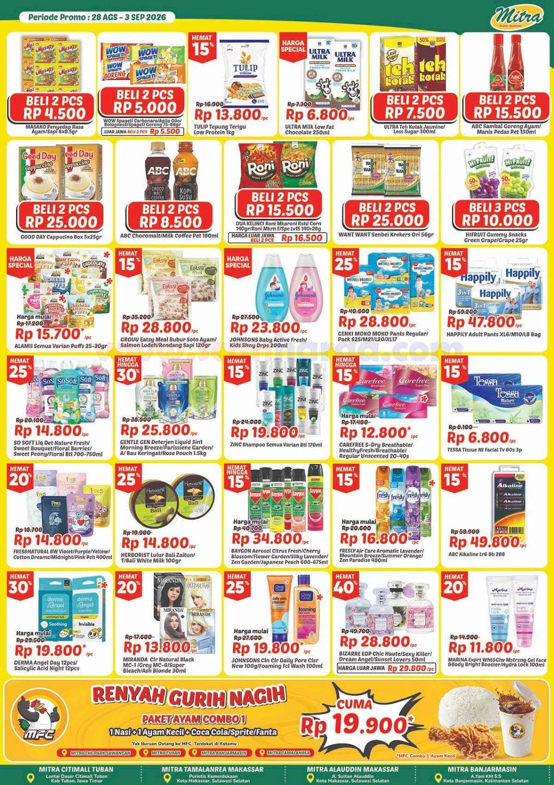 Promo Mitra Diskon Swalayan: Hemat & Gratis 28 Agt-3 Sep 2026