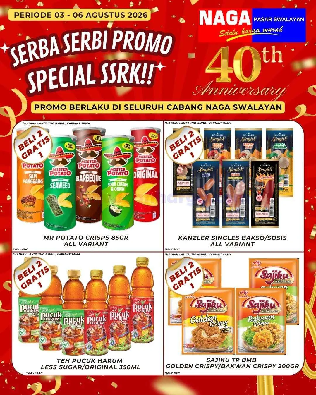 Promo Naga Swalayan Weekday: Belanja Hemat 3-6 Agustus 2026