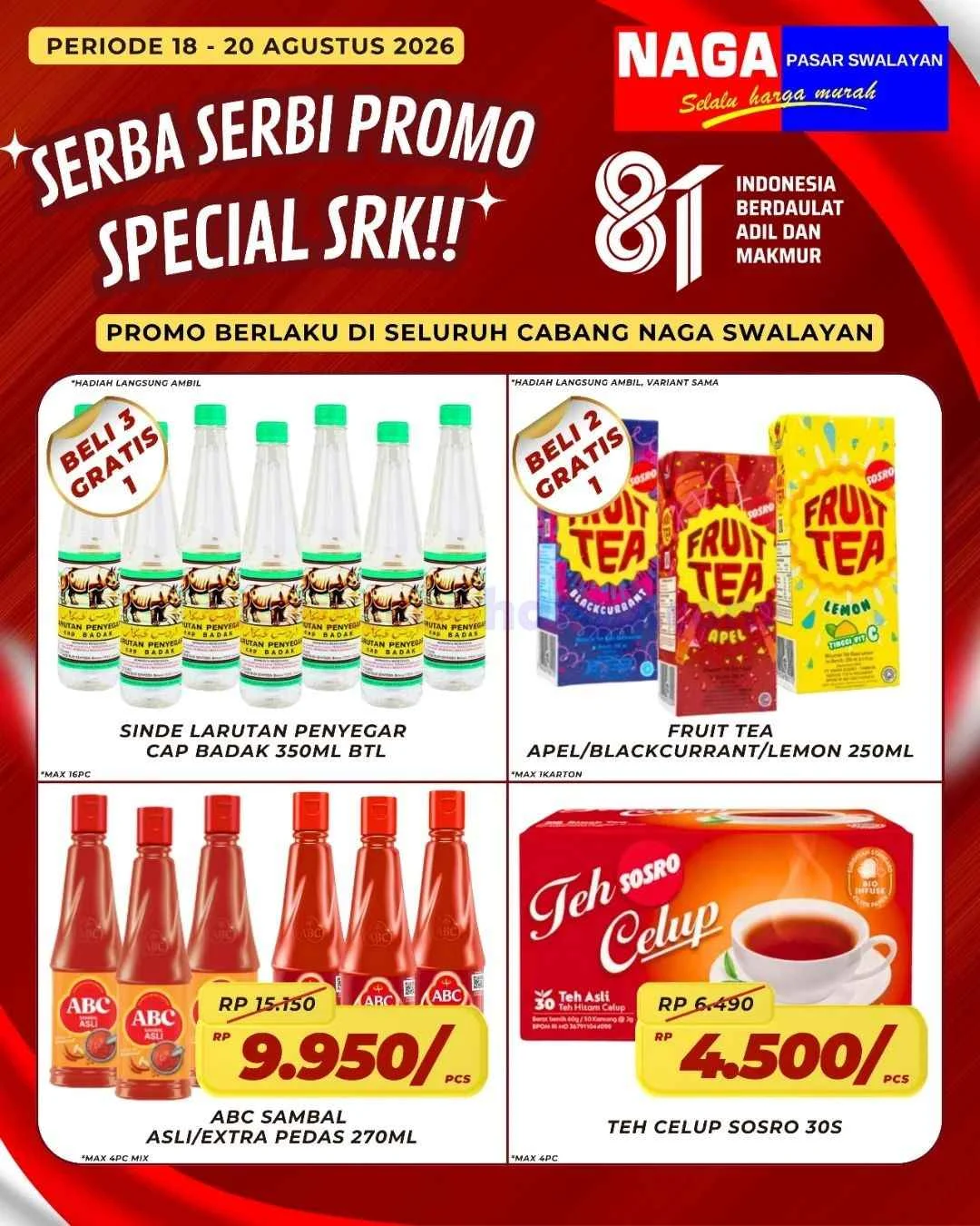 Promo Naga Swalayan Weekday: Diskon Spesial 18-20 Agustus 2026