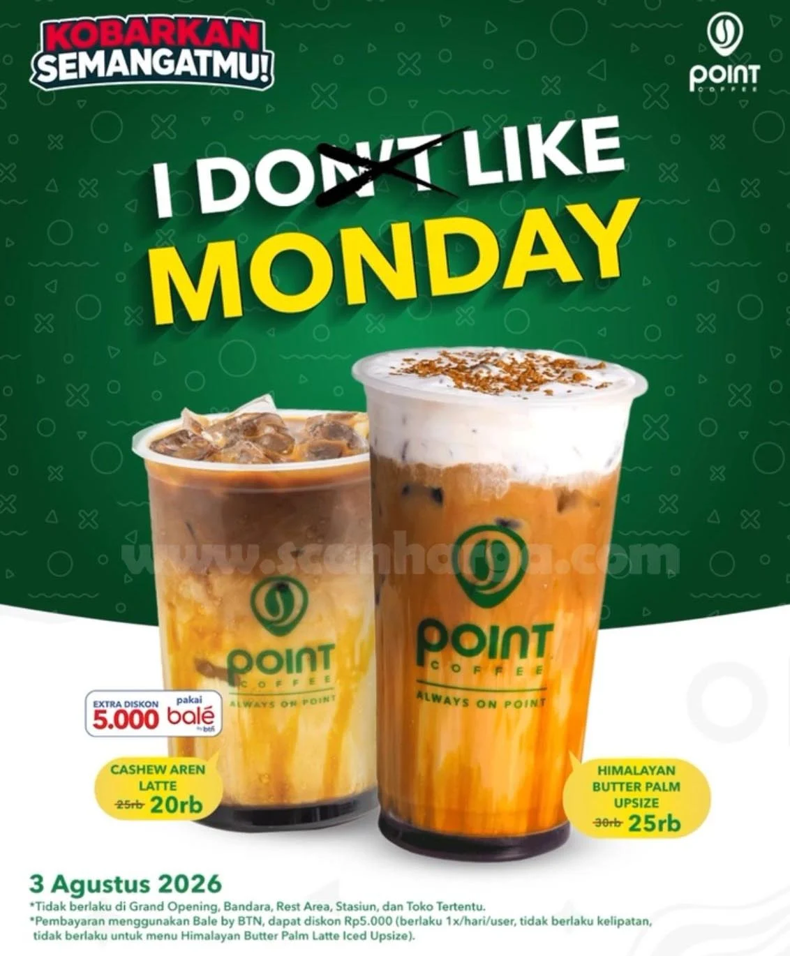 Promo Point Coffee: I Like Monday, Rp 20 Ribu!