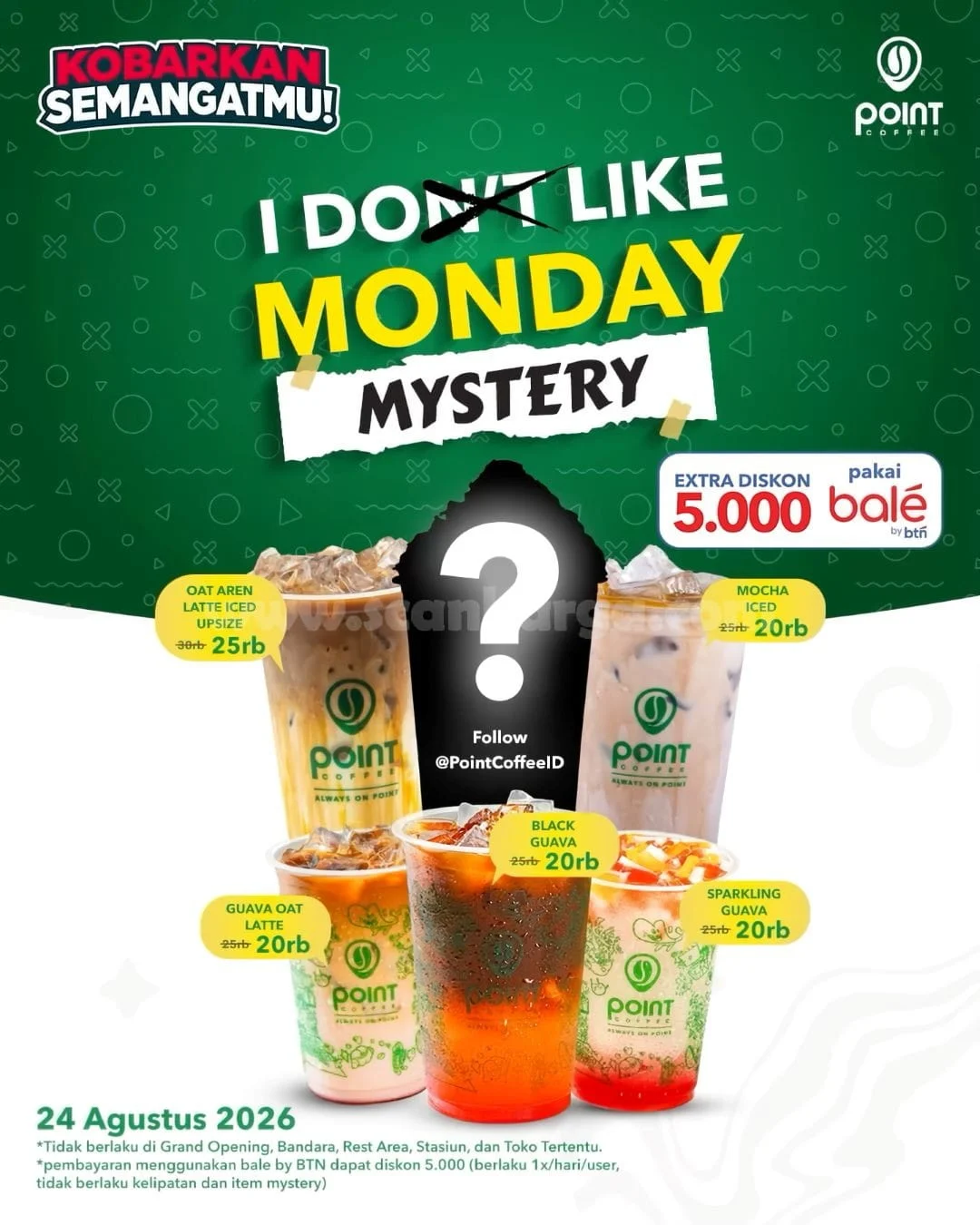 Promo Point Coffee: Senin Hemat Rp 20 Ribu!