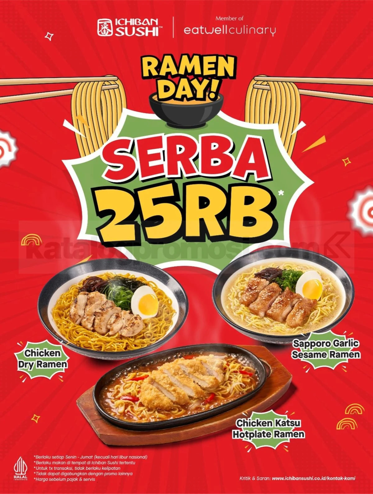 Promo Ramen Rp25 Ribu di Ichiban Sushi, Hari Terakhir 28 Agustus!