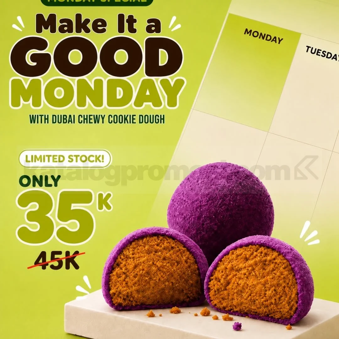 Promo Senin: Dubai Chewy Cookie Dough Sour Sally Rp35.000