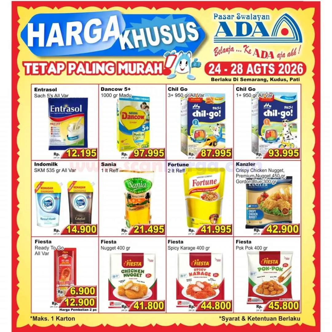 Promo Spesial Ada Swalayan: Harga Khusus Weekday 24-28 Agustus 2026