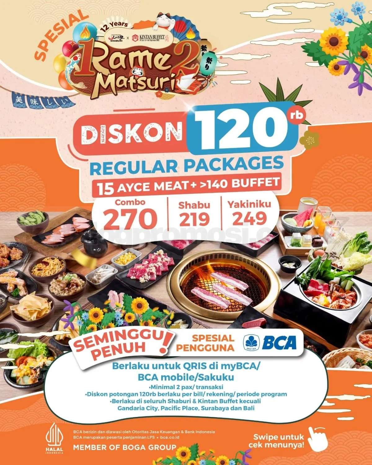 Promo Spesial BCA di Shaburi & Kintan Buffet, Diskon Rp120.000!