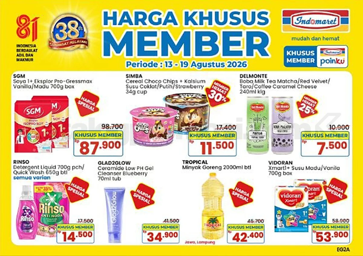 Promo Spesial Member Indomaret: 13-19 Agustus 2026!