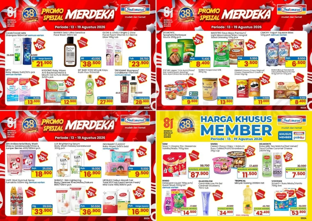 Promo Spesial Merdeka Indomaret: Diskon Meriah 13-19 Agustus 2026