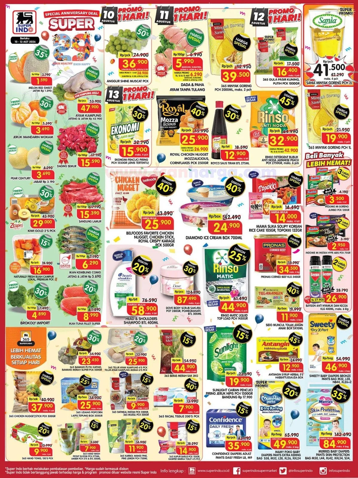 Promo Superindo Weekday 10-13 Agustus 2026: Banjir Diskon Kebutuhan Harian