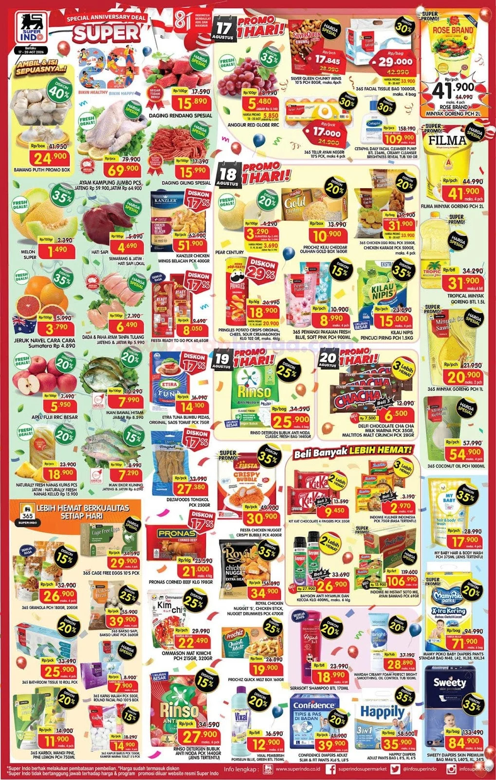 Promo Superindo Weekday 17-20 Agustus 2026: Diskon Heboh!