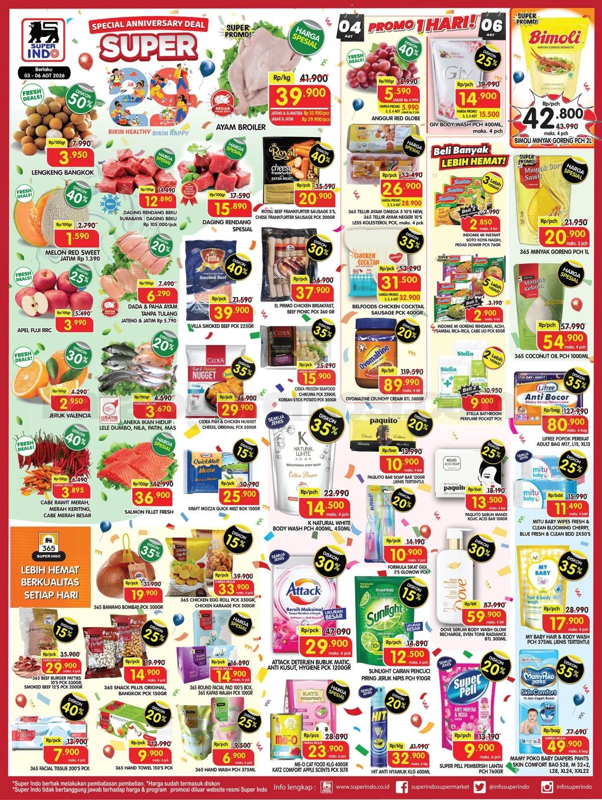 Promo Superindo Weekday: Belanja Hemat 03-06 Agustus 2026!
