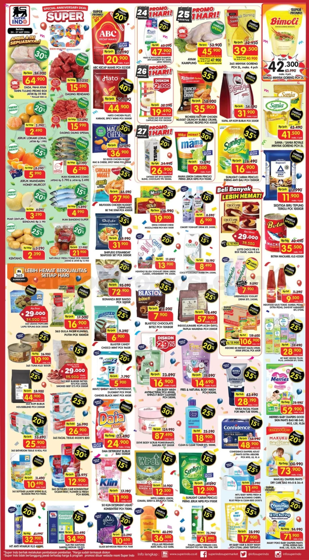 Promo Superindo Weekday: Belanja Hemat 24-27 Agustus 2026