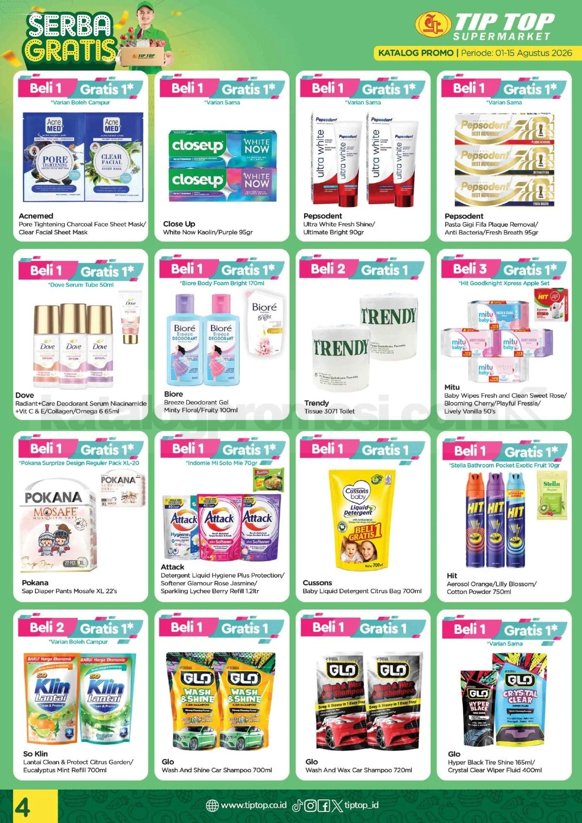 Promo Tip Top Swalayan: Belanja Hemat 1-15 Agustus 2026