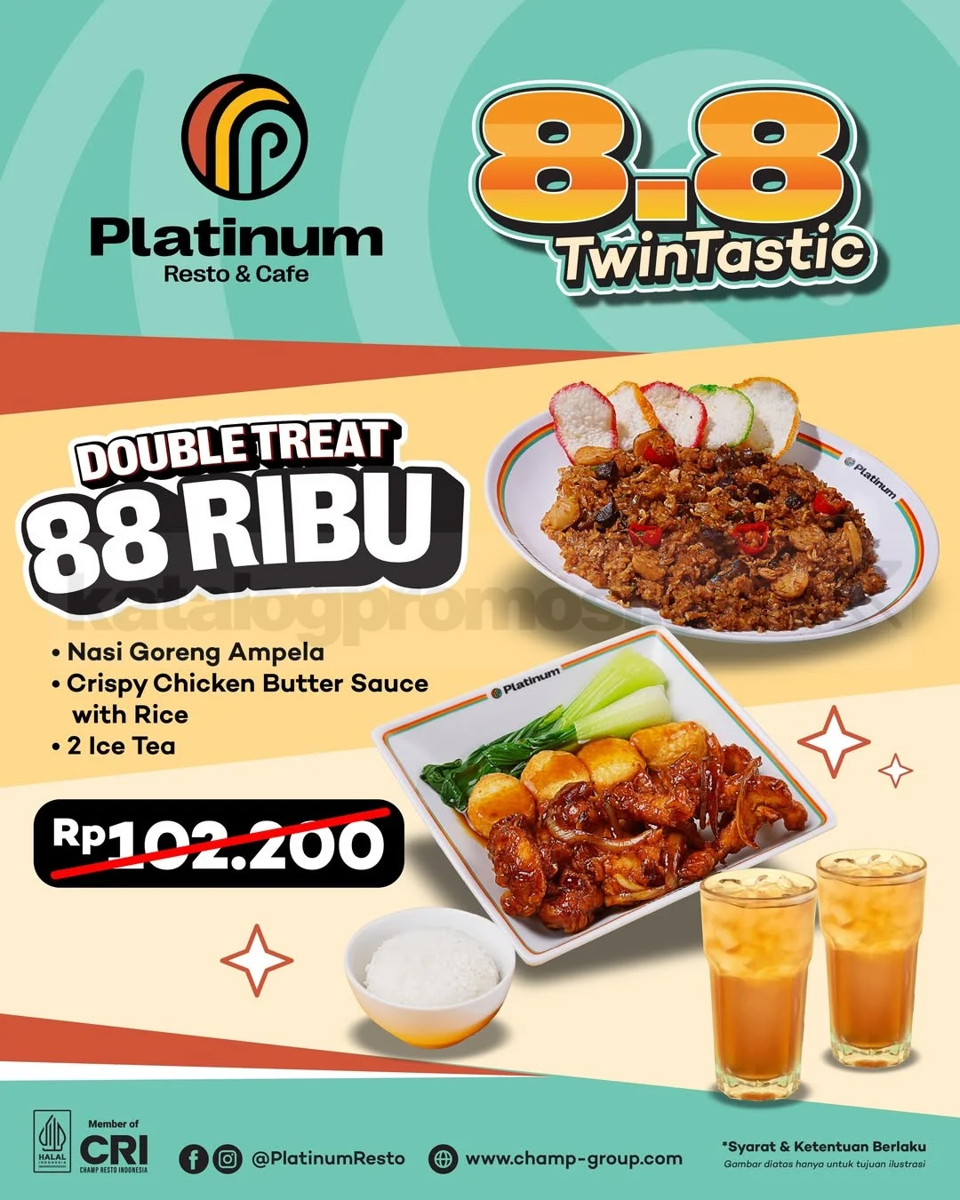 Promo TwinTastic Platinum Resto: Diskon Meriah 7-9 Agustus 2026