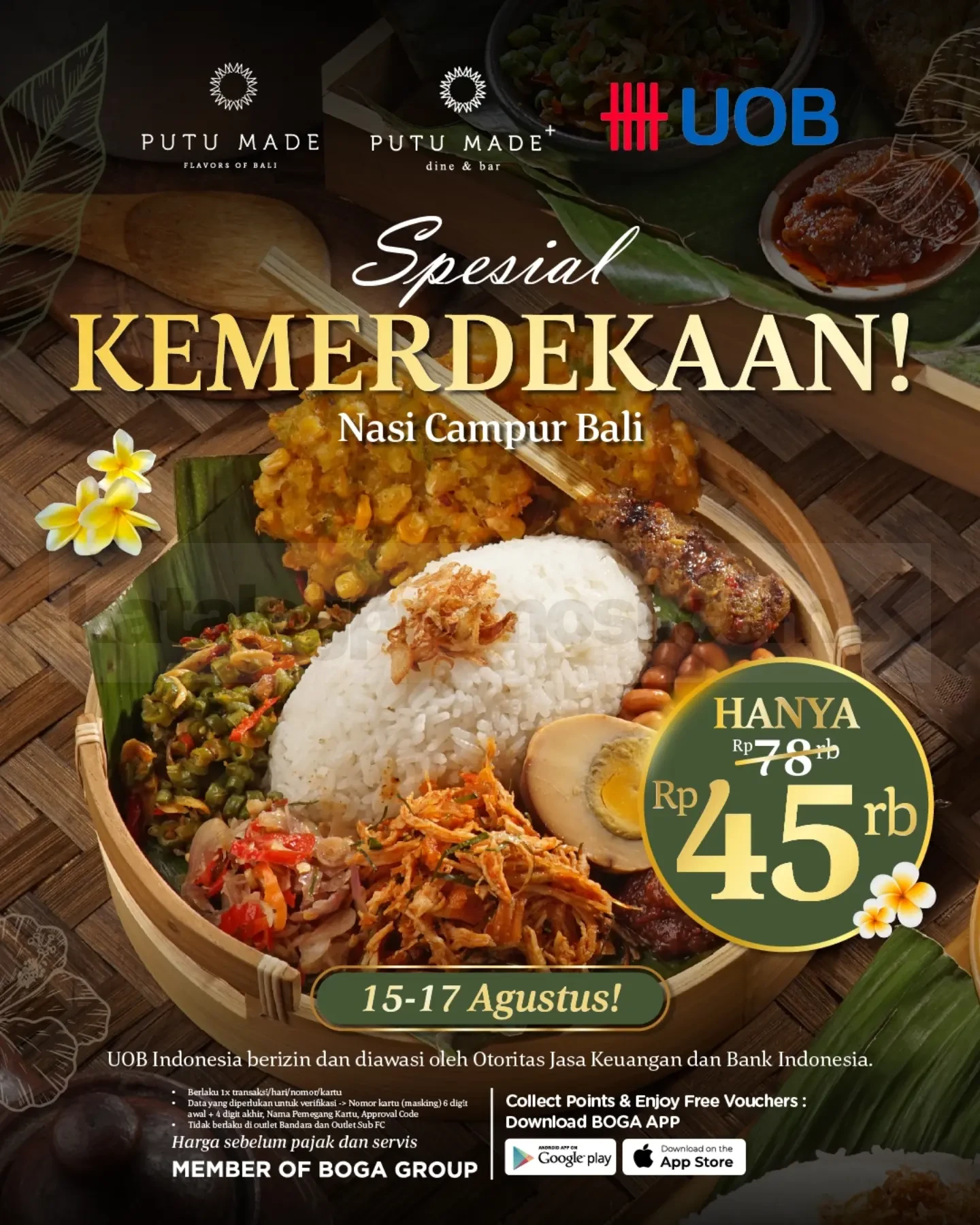 Promo UOB: Nasi Campur Bali Spesial Merdeka Rp45.000
