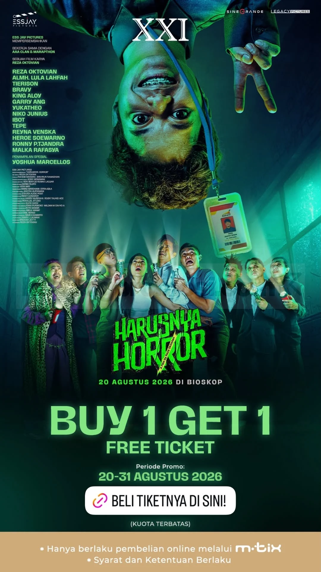 Promo XXI: Beli 1 Gratis 1 Tiket Film Horor Spesial