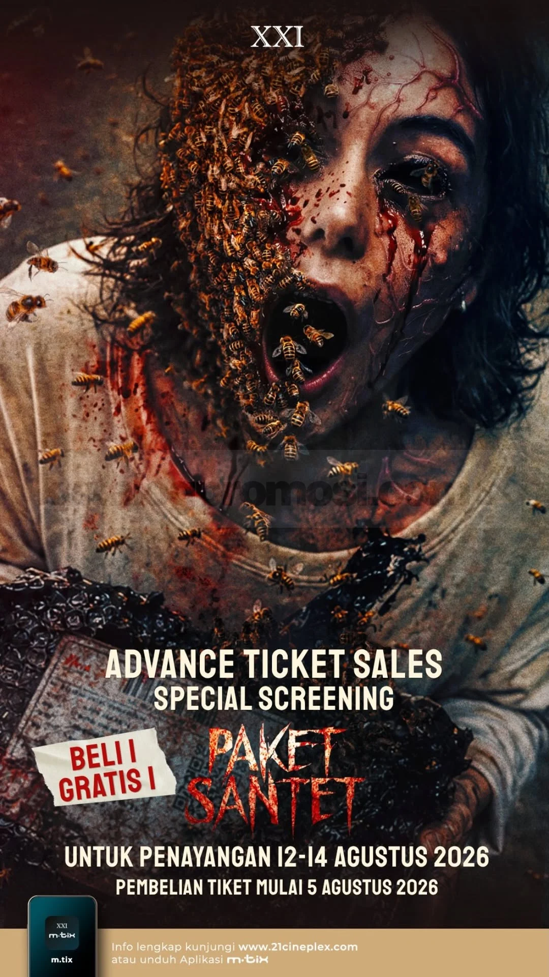 Promo XXI: Beli 1 Gratis 1 Tiket Film Paket Santet Spesial