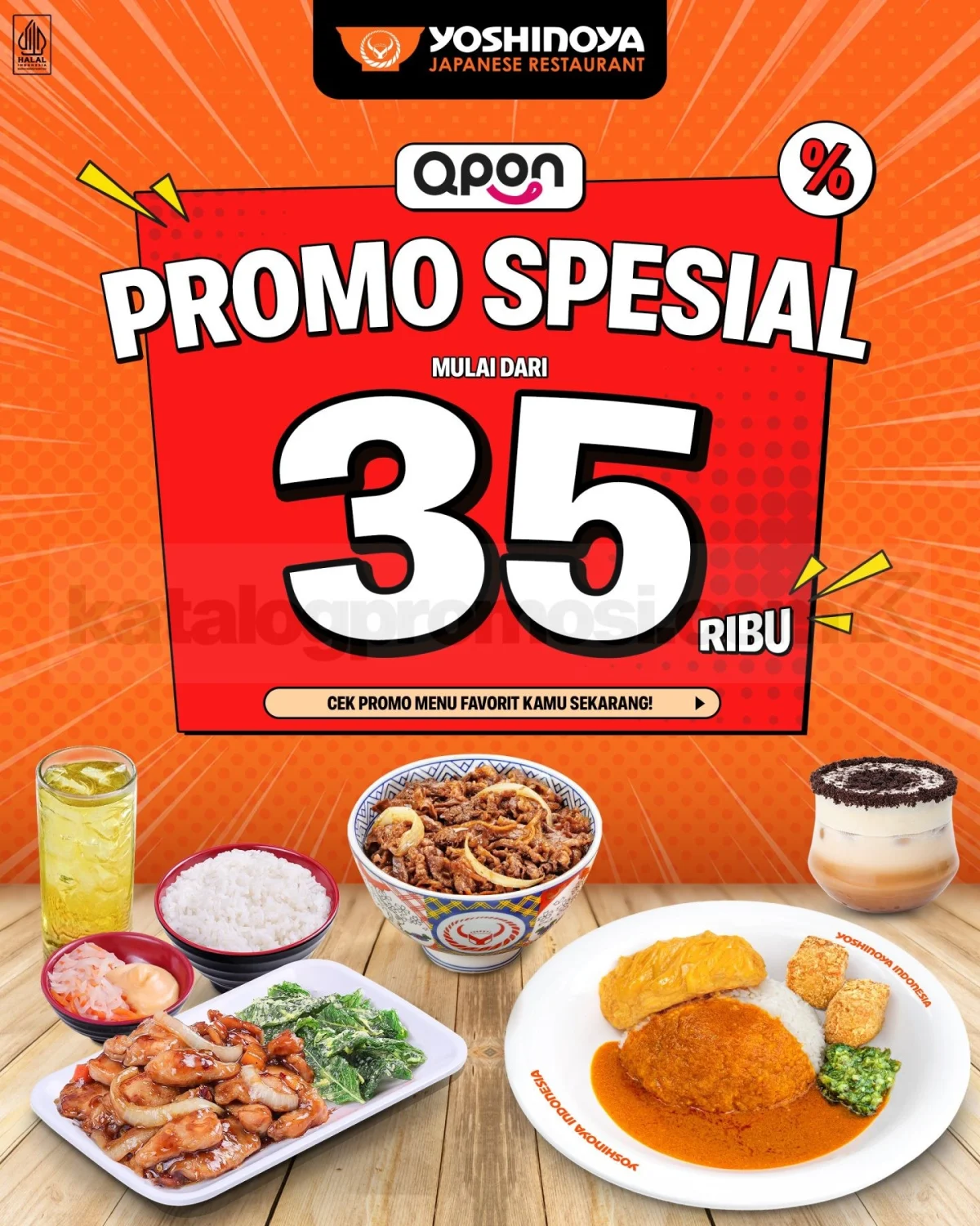 Promo Yoshinoya QPON: Menu Hemat Mulai Rp 35 Ribu