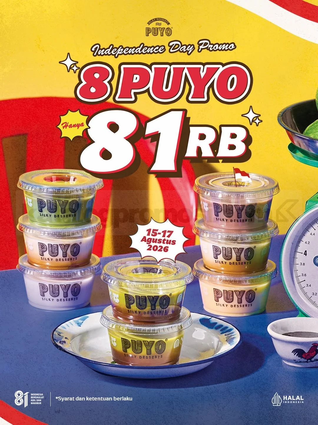 Puyo Merdeka: 8 Puyo Silky Desserts Rp81.000 Spesial Agustus