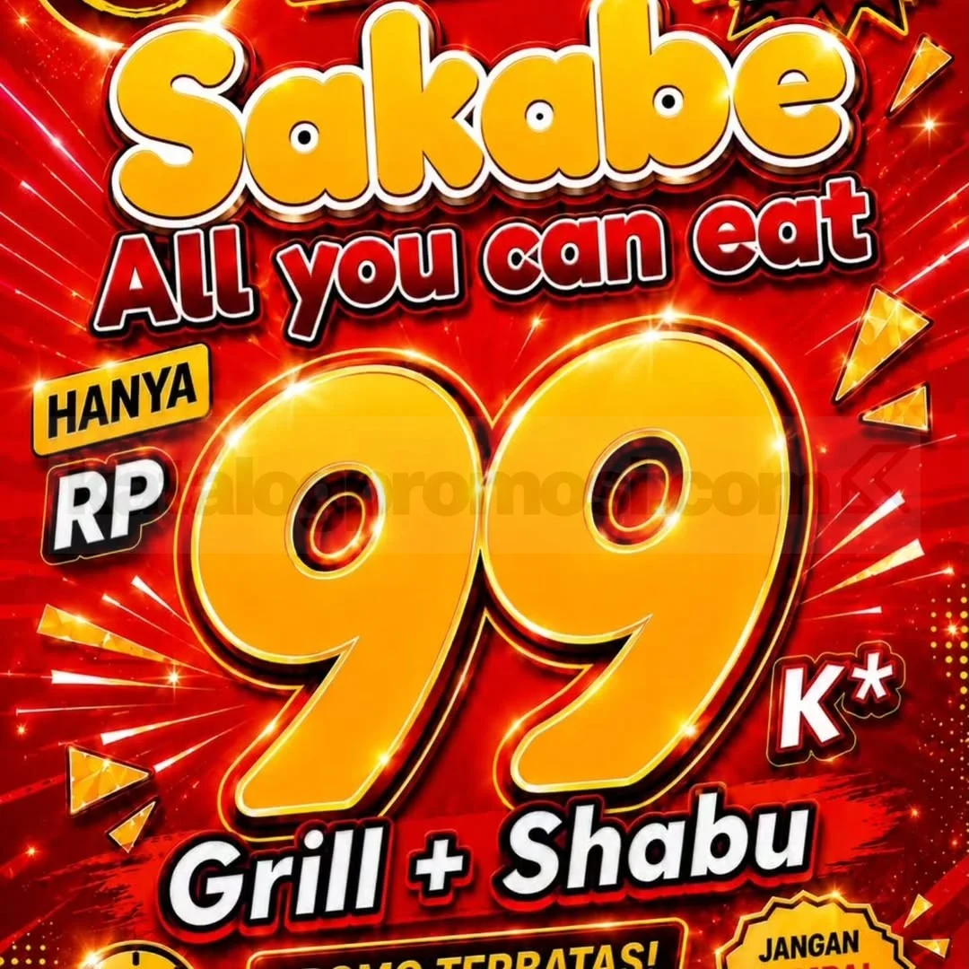 Sakabe Buffet: AYCE Rp 99rb, Daging & Minum Sepuasnya!