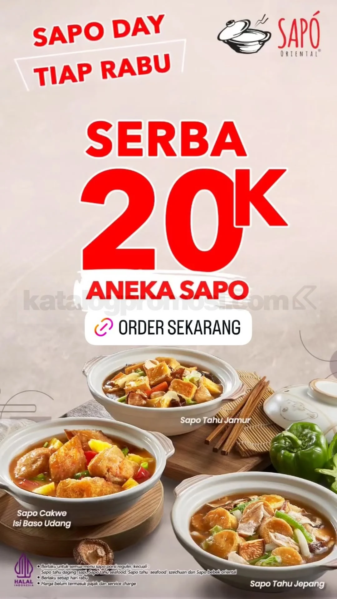Sapo Oriental: Menu Sapo Spesial Rp 20.000 Setiap Rabu