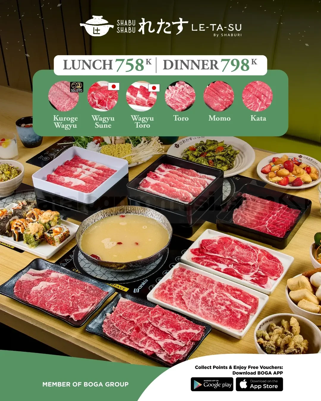 Shabu Shabu Letasu: AYCE Wagyu Premium Mulai Rp758 Ribu