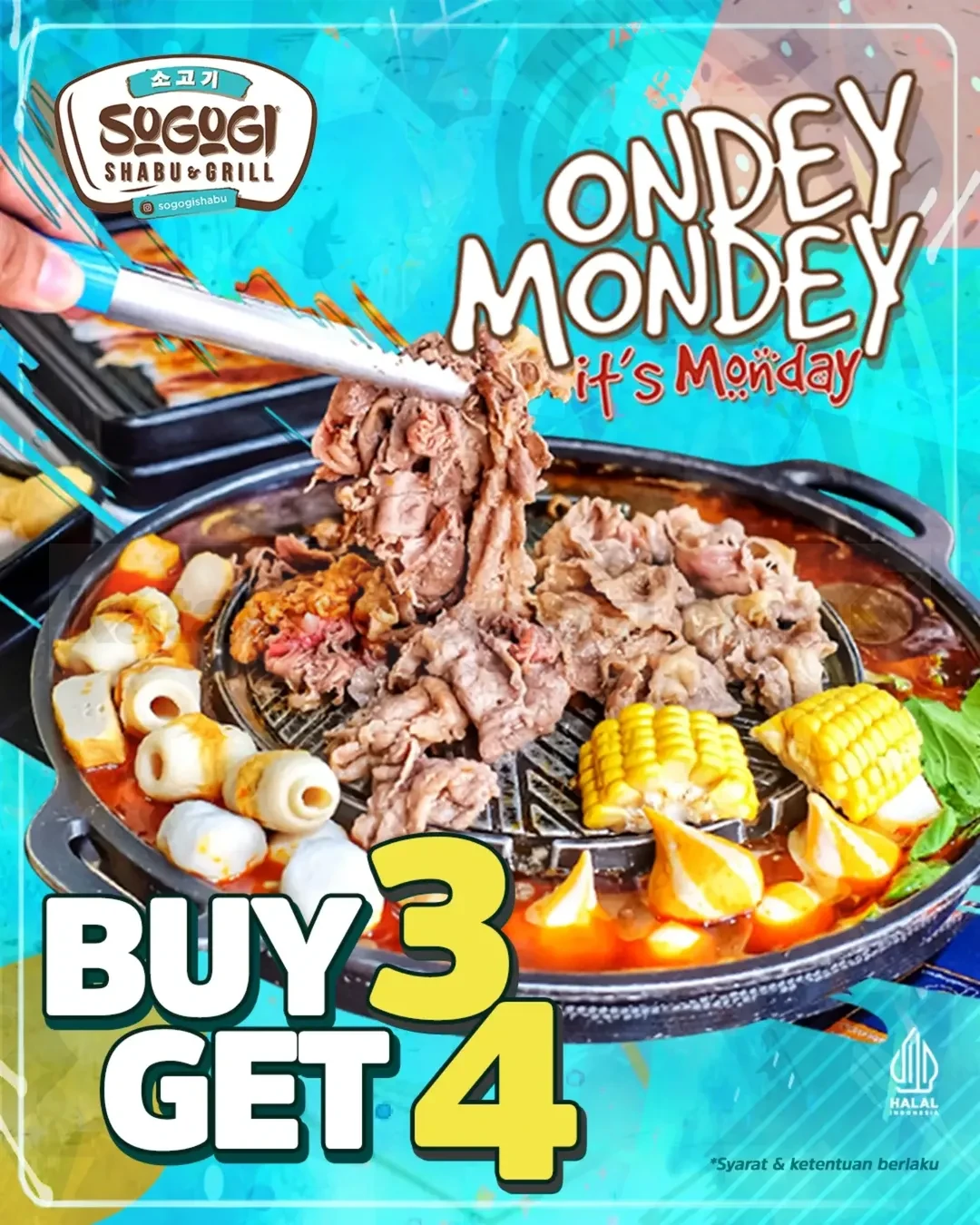 Sogogi Ondey Mondey: Beli 3 Gratis 1, Makan Berempat Bayar Tiga!