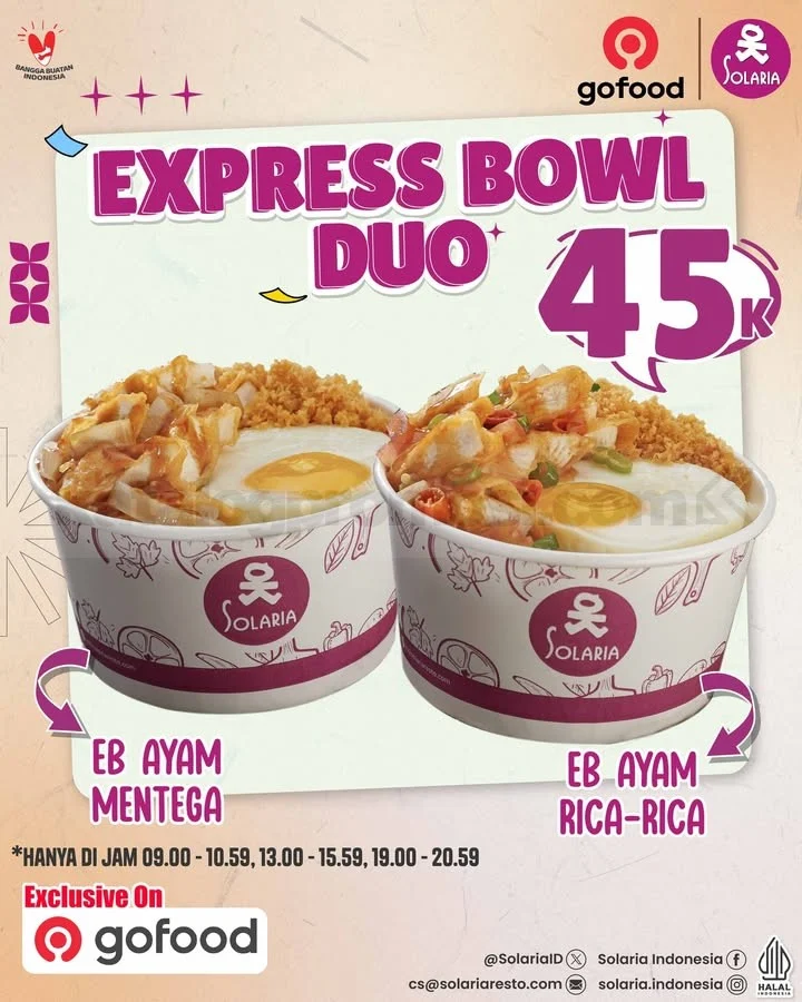 Solaria GoFood Duo: 2 Porsi Nikmat Rp 45 Ribu Hingga 2026