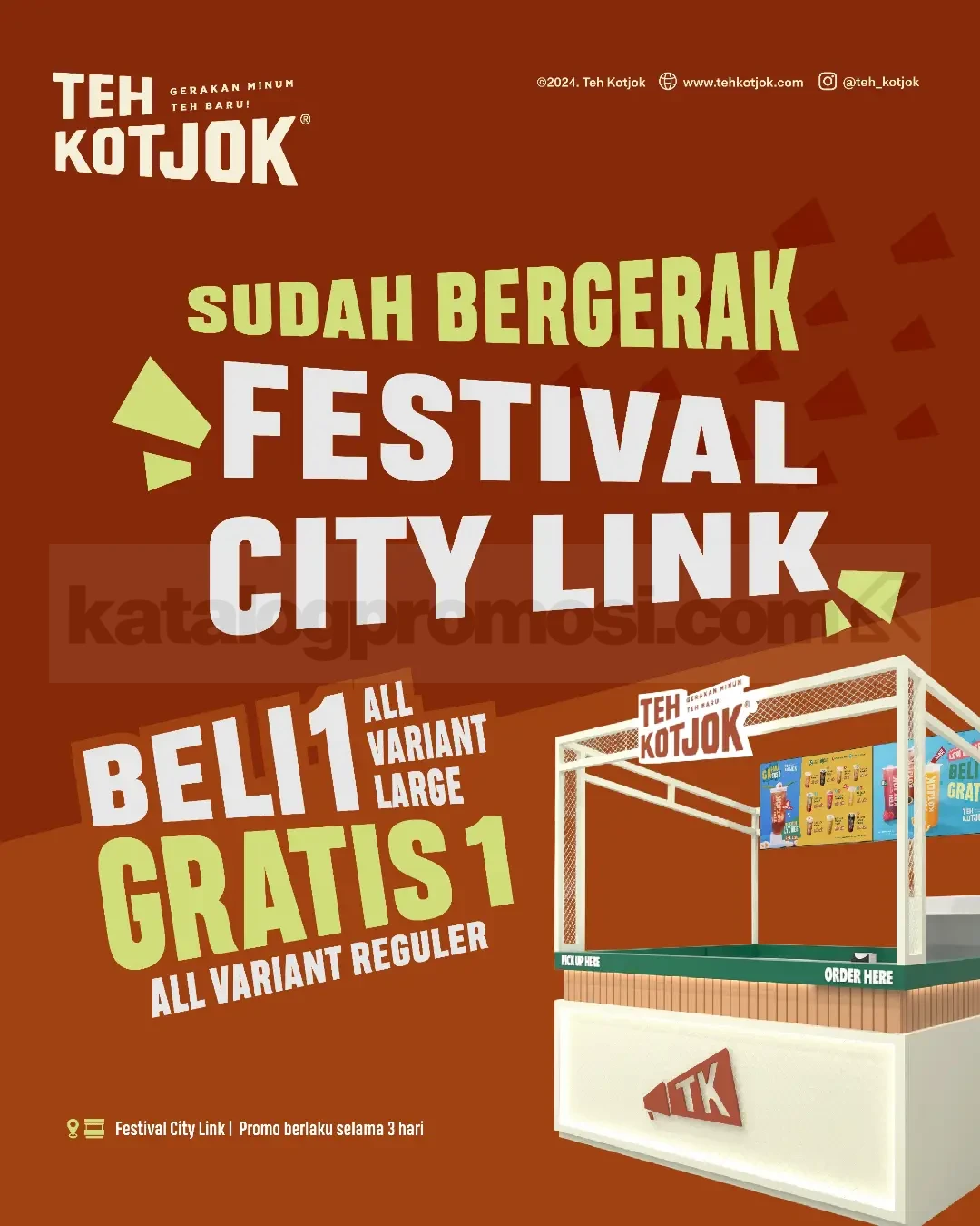 Teh Kotjok Festival Citylink: Beli 1 Large, Gratis 1 Reguler!