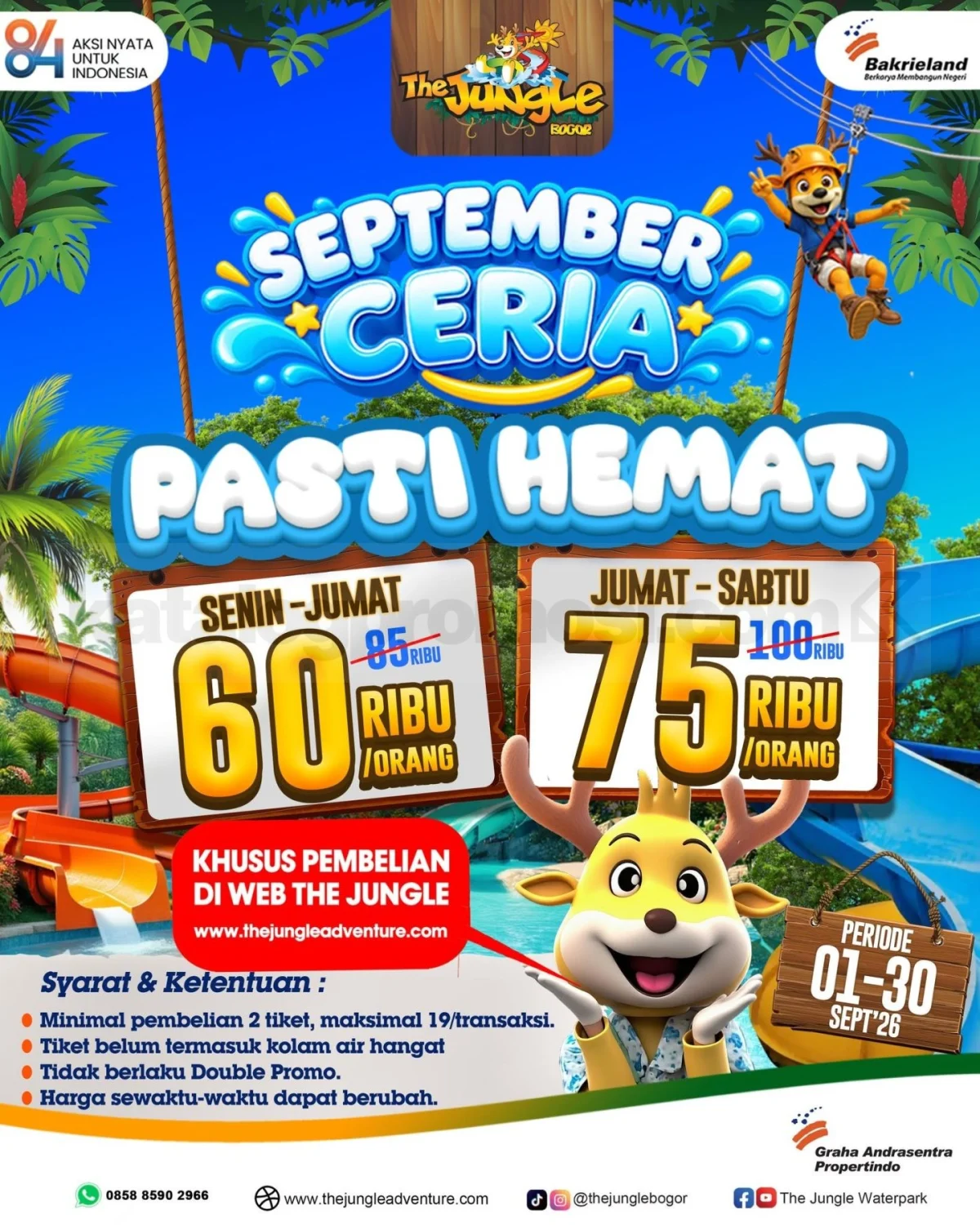 The Jungle Gelar Promo September Ceria, Tiket Mulai Rp 55 Ribu!