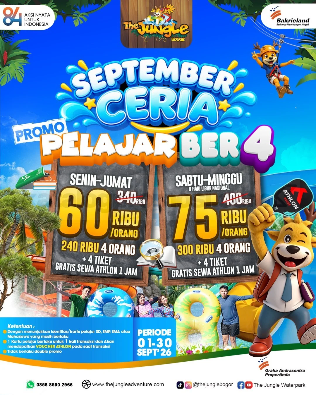 The Jungle Tawarkan Promo Pelajar Hemat September 2026