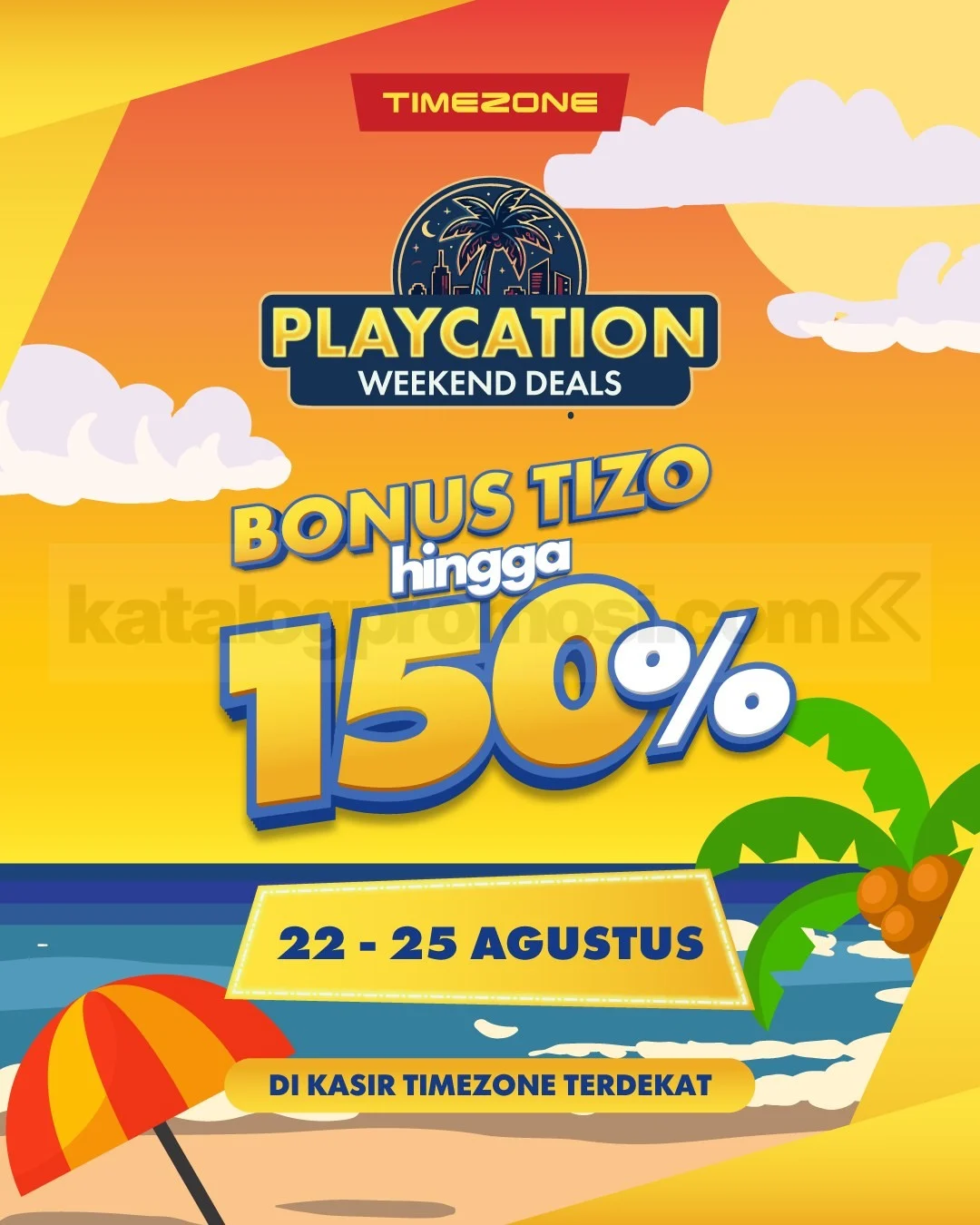 Timezone Tawarkan Bonus Tizo 150% Akhir Pekan Ini