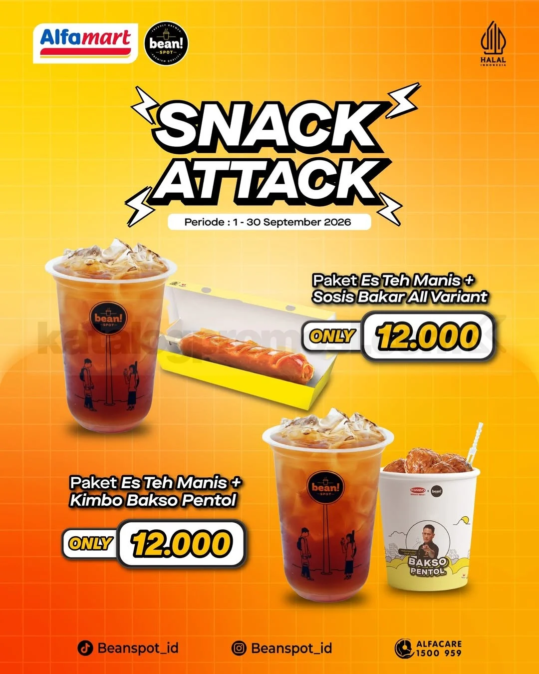 Bean Spot Snack Attack: Paket Hemat Rp12 Ribu di Alfamart