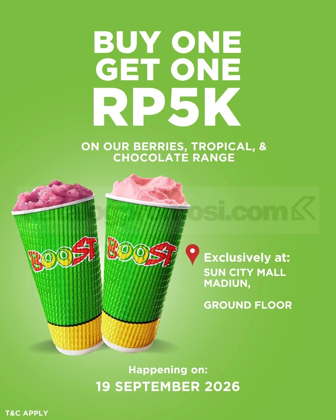 Boost Juice Madiun Buka: Beli 1 Gratis 1 Spesial!