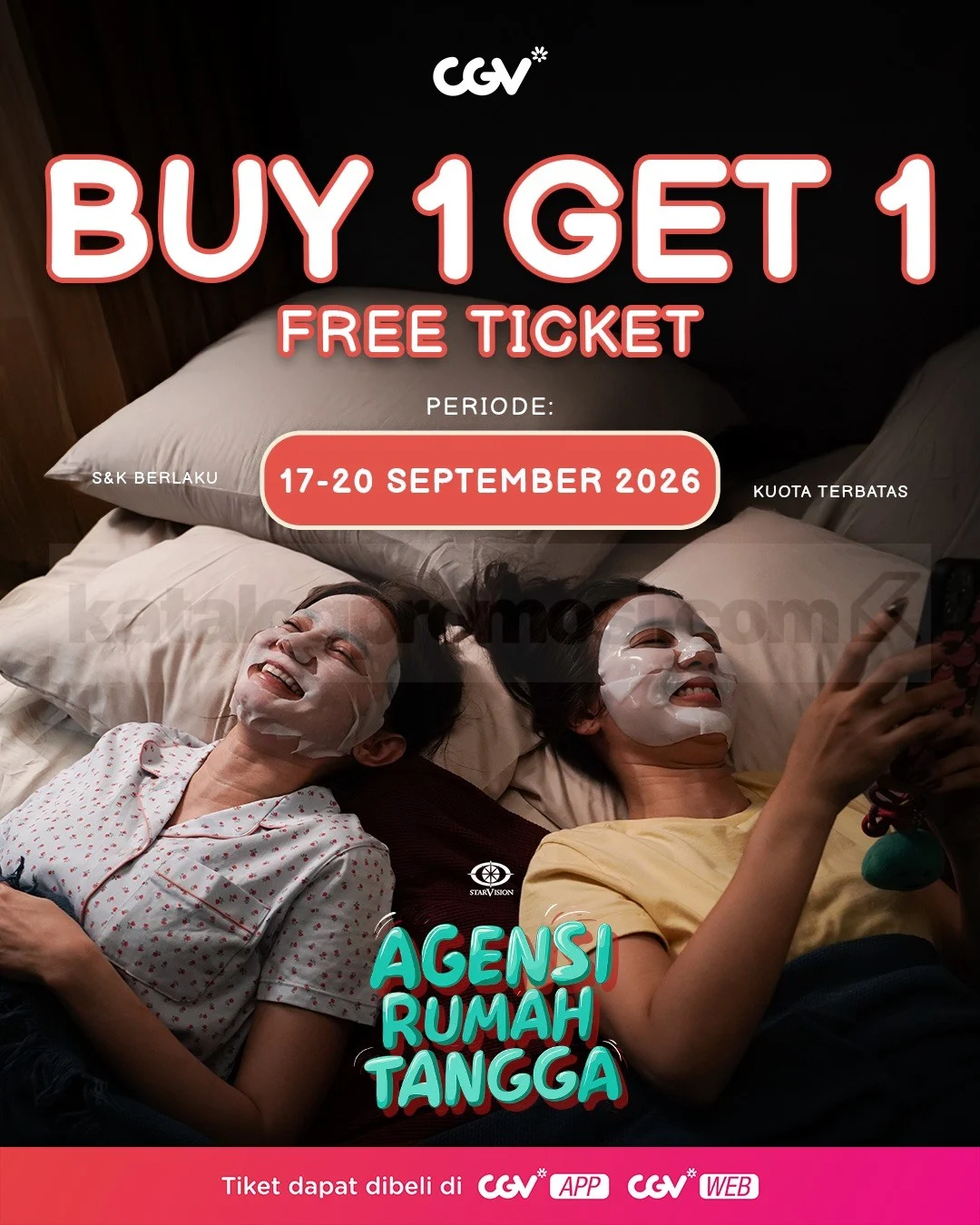 CGV Beli 1 Gratis 1 Tiket: Nonton Hemat 17-20 Sept 2026