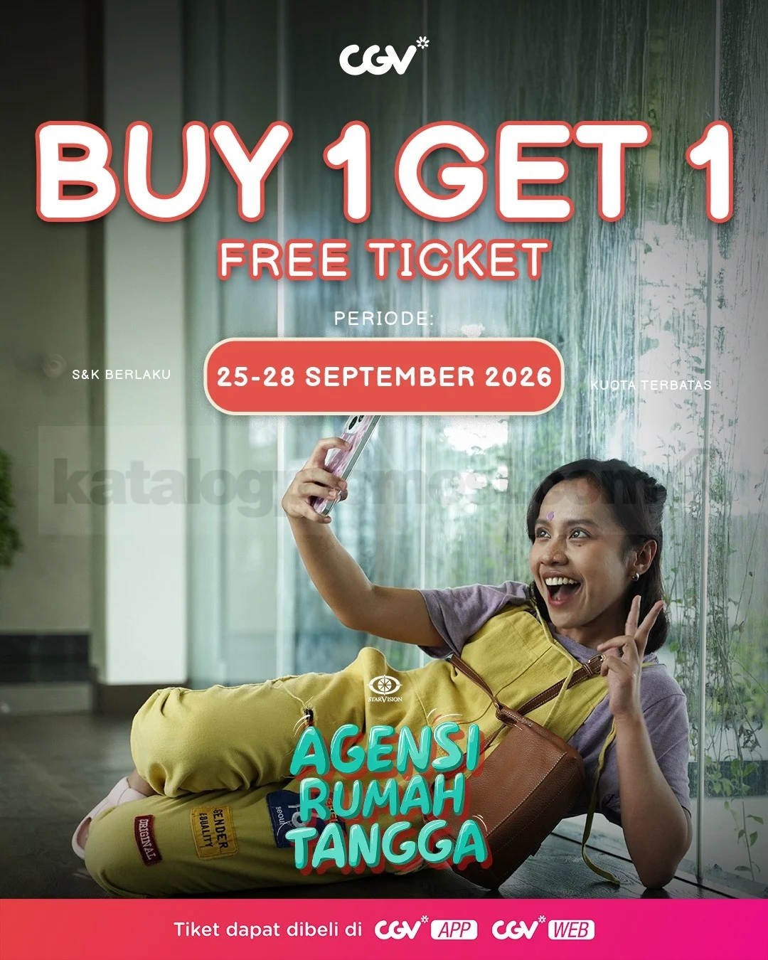CGV Tawarkan Promo Tiket Agensi Rumah Tangga, Beli 1 Gratis 1
