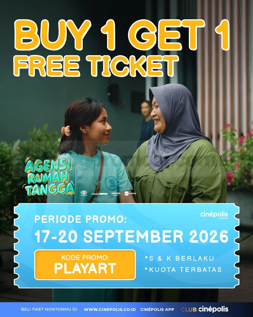 Cinepolis Tawarkan Promo Tiket Beli 1 Gratis 1