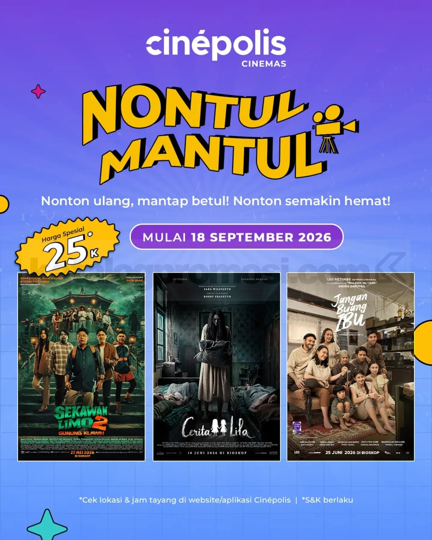 Cinépolis Tawarkan Tiket Rp25 Ribu Mulai 18 September 2026