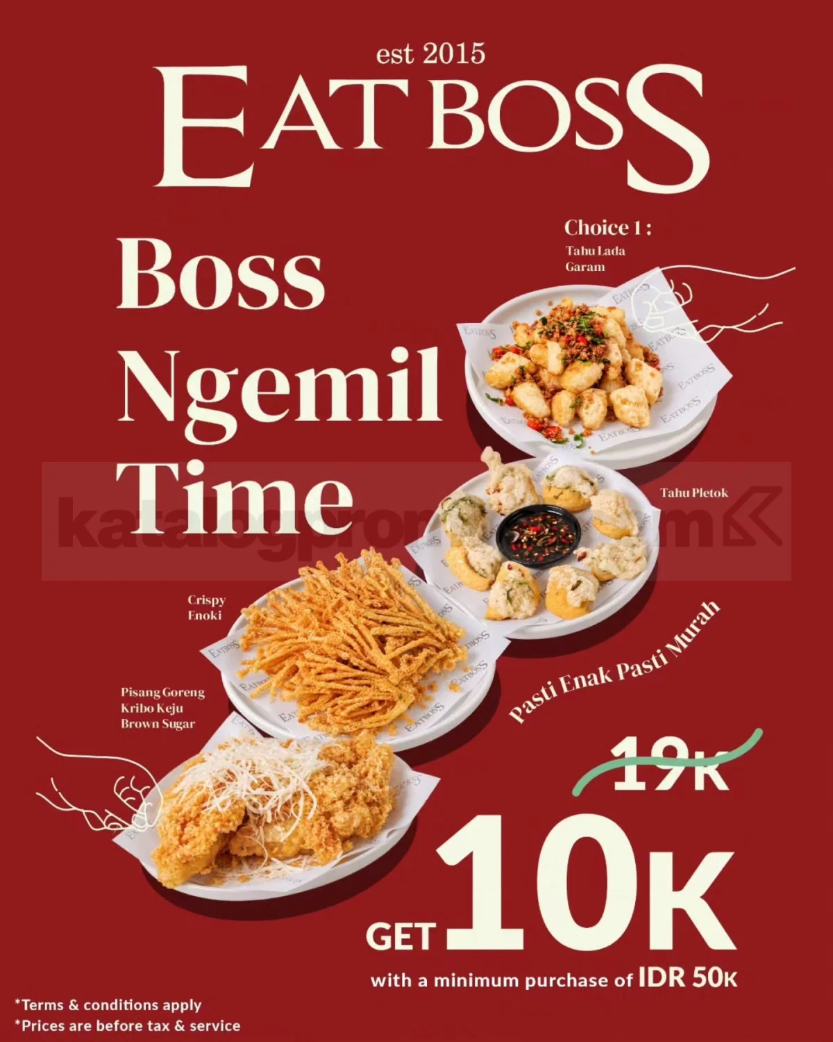 Eatboss: Camilan Rp10 Ribu, Syarat Min. Rp50 Ribu