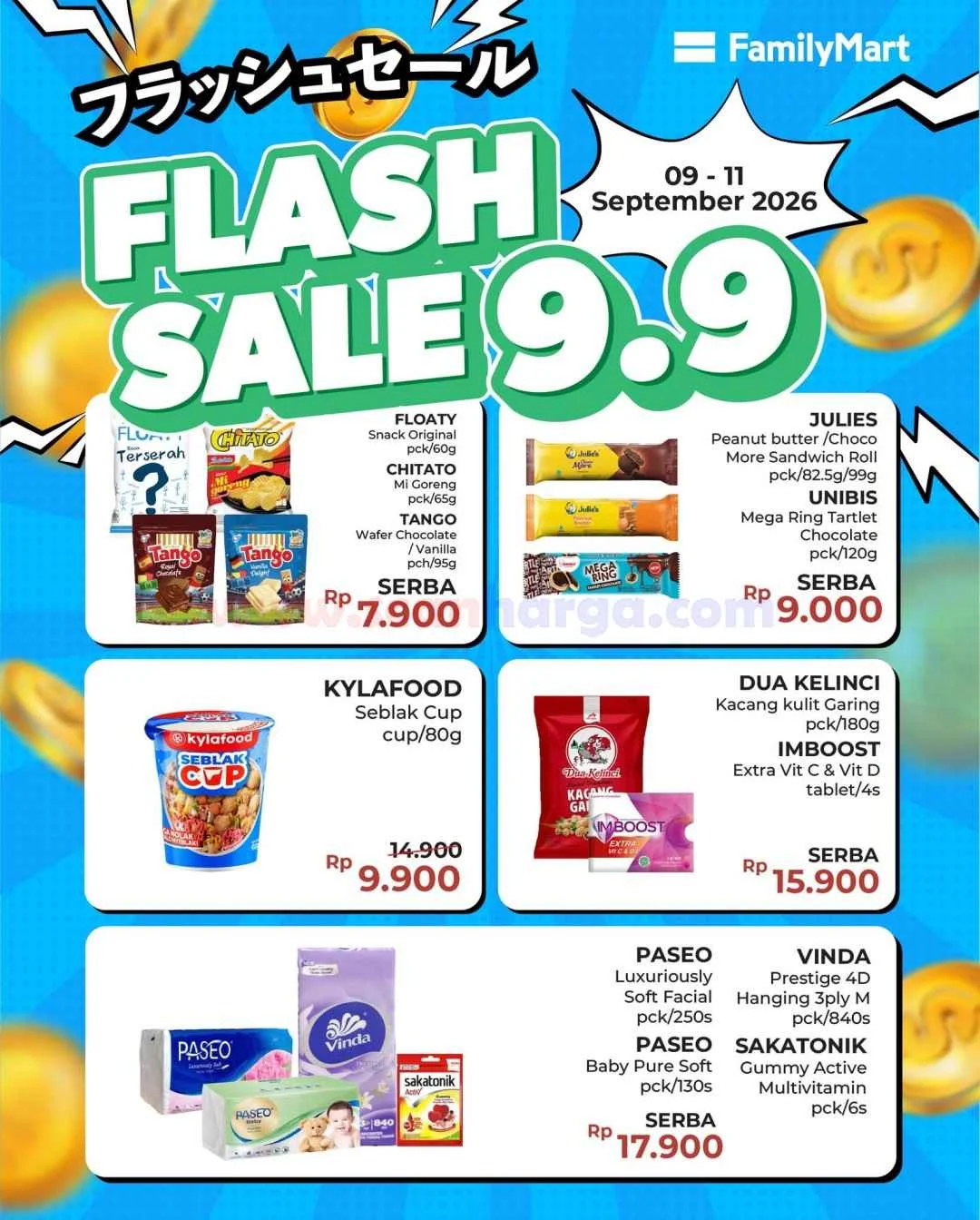 Flash Sale FamilyMart 9.9: Jajanan Hemat Mulai Rp 5.600!
