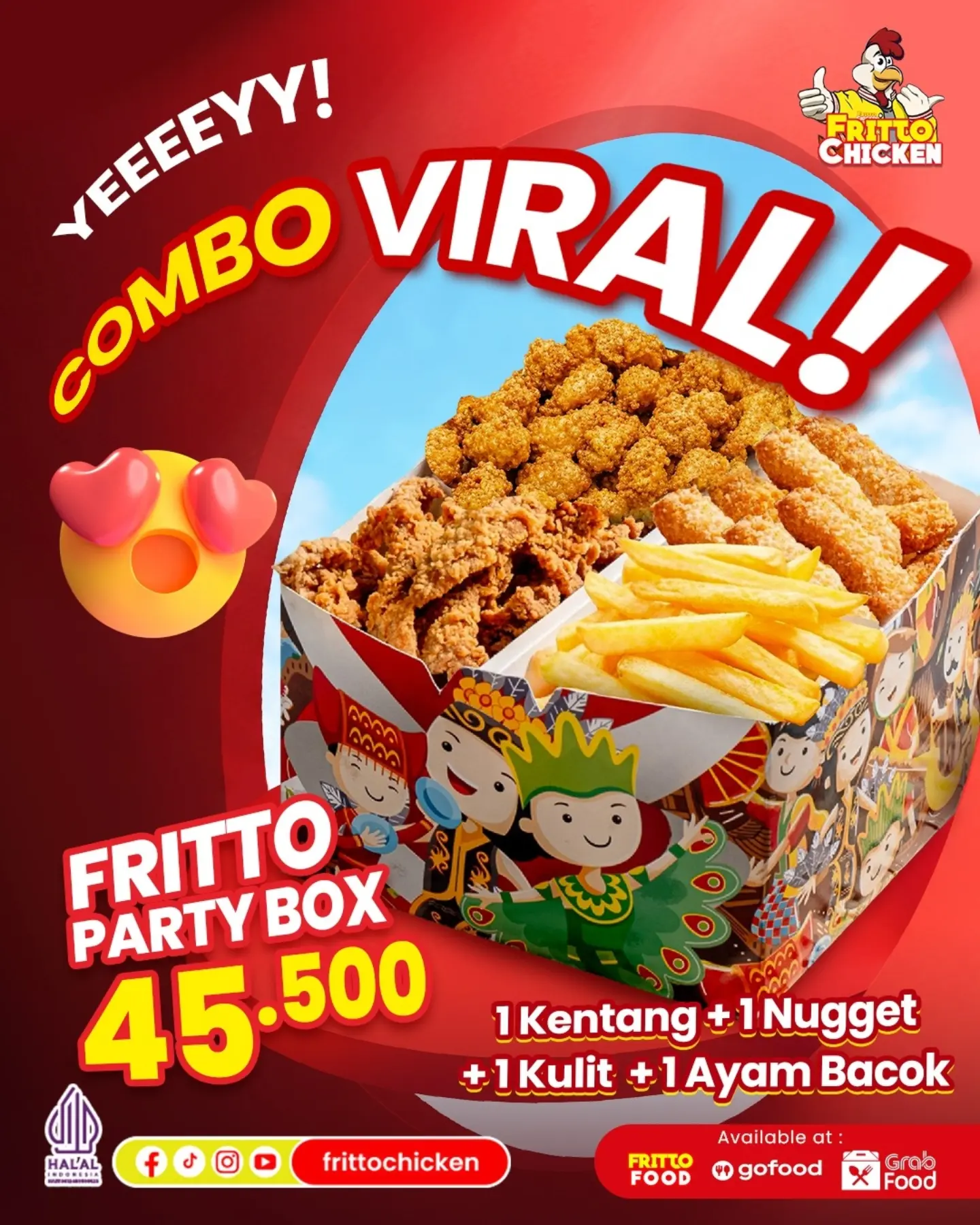 Fritto Party Box: Nikmati Kelezatan Bersama Hanya Rp45.500