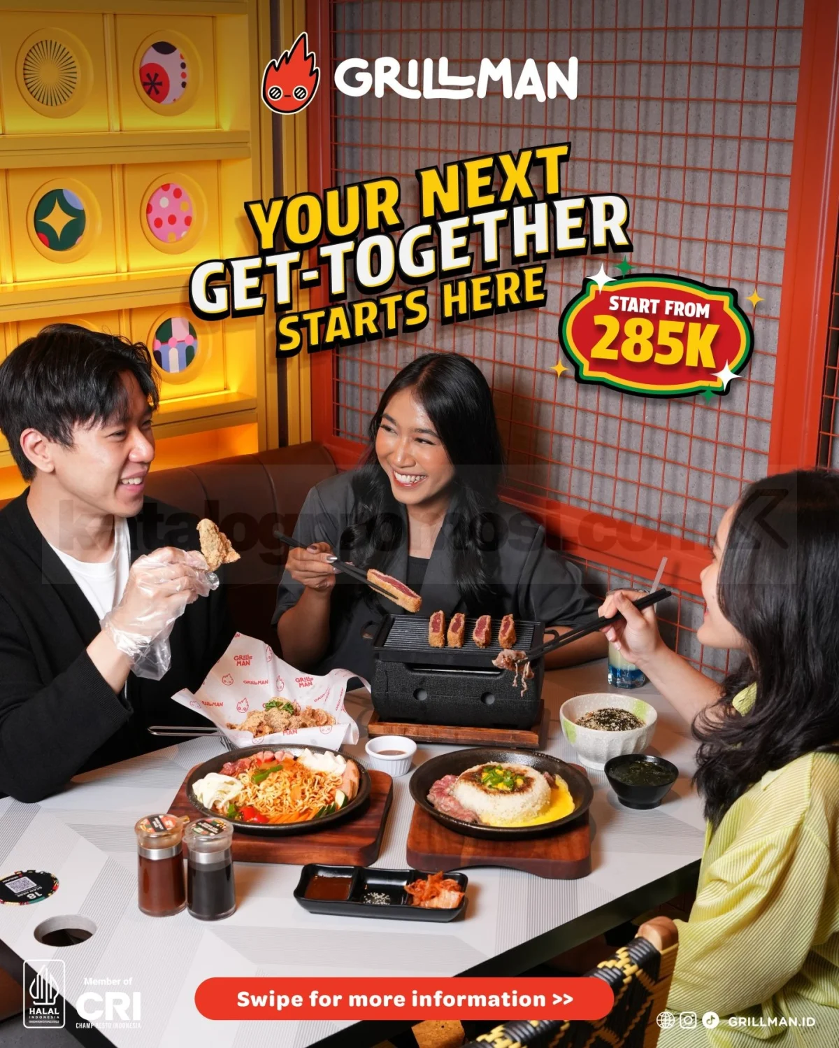 GRILLMAN Tawarkan Paket Hemat Makan Bersama Mulai Rp285.000