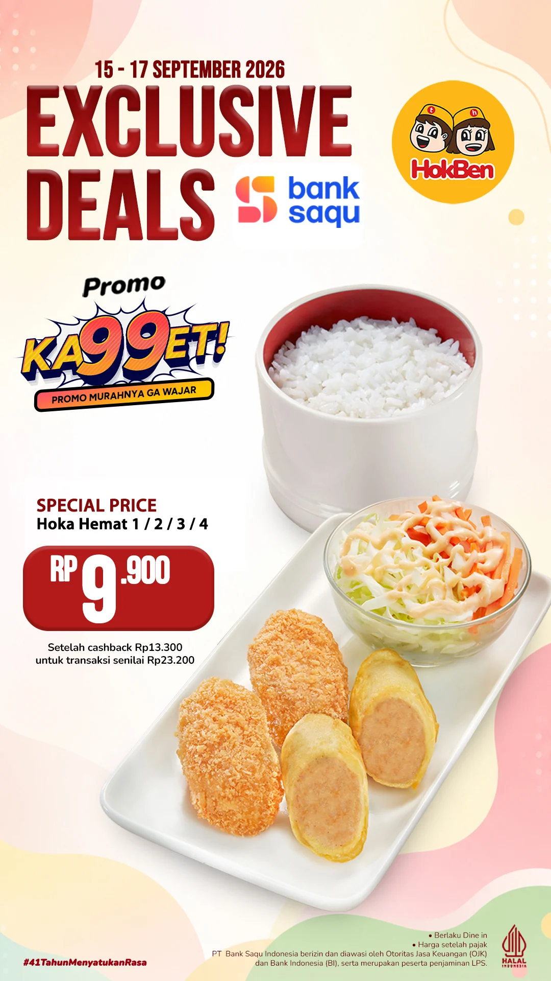 HokBen & Bank Saqu: Hemat Hoka Hemat Hanya Rp9.900!