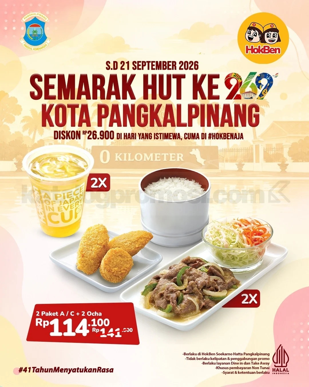 HokBen Pangkalpinang: Promo Spesial HUT Kota Rp114.100 untuk Berdua