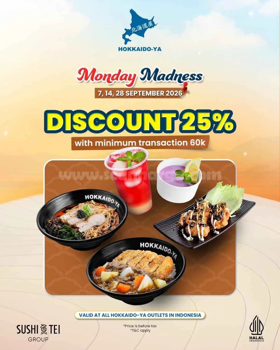 Hokkaido-Ya: Diskon 25% Setiap Senin September 2026!