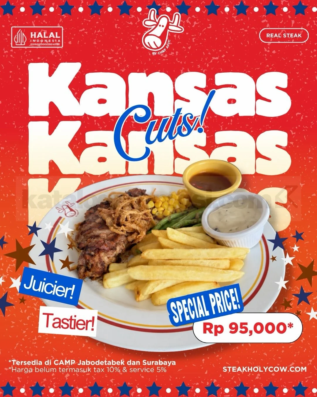 Holycow! Hadirkan Kansas Cuts, Steak Juicy Mulai Rp95.000