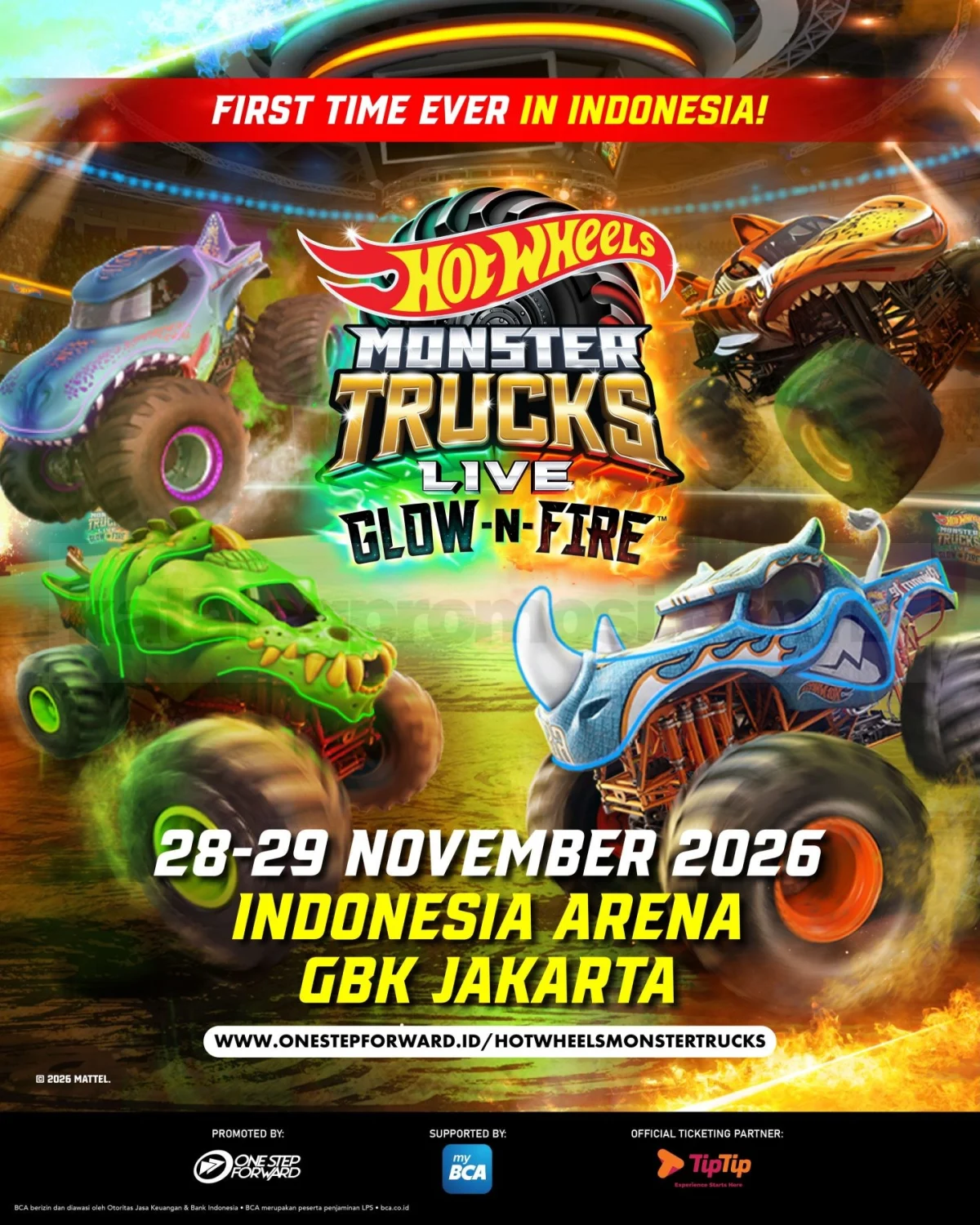 Hot Wheels Monster Trucks Live di Jakarta November 2026!