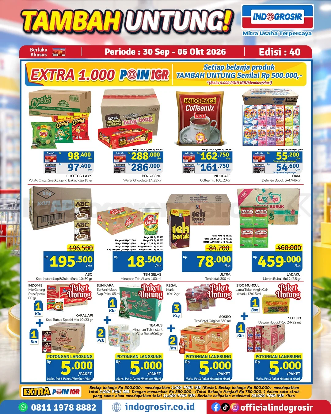 Indogrosir: Promo Tambah Untung 30 Sept - 6 Okt 2026