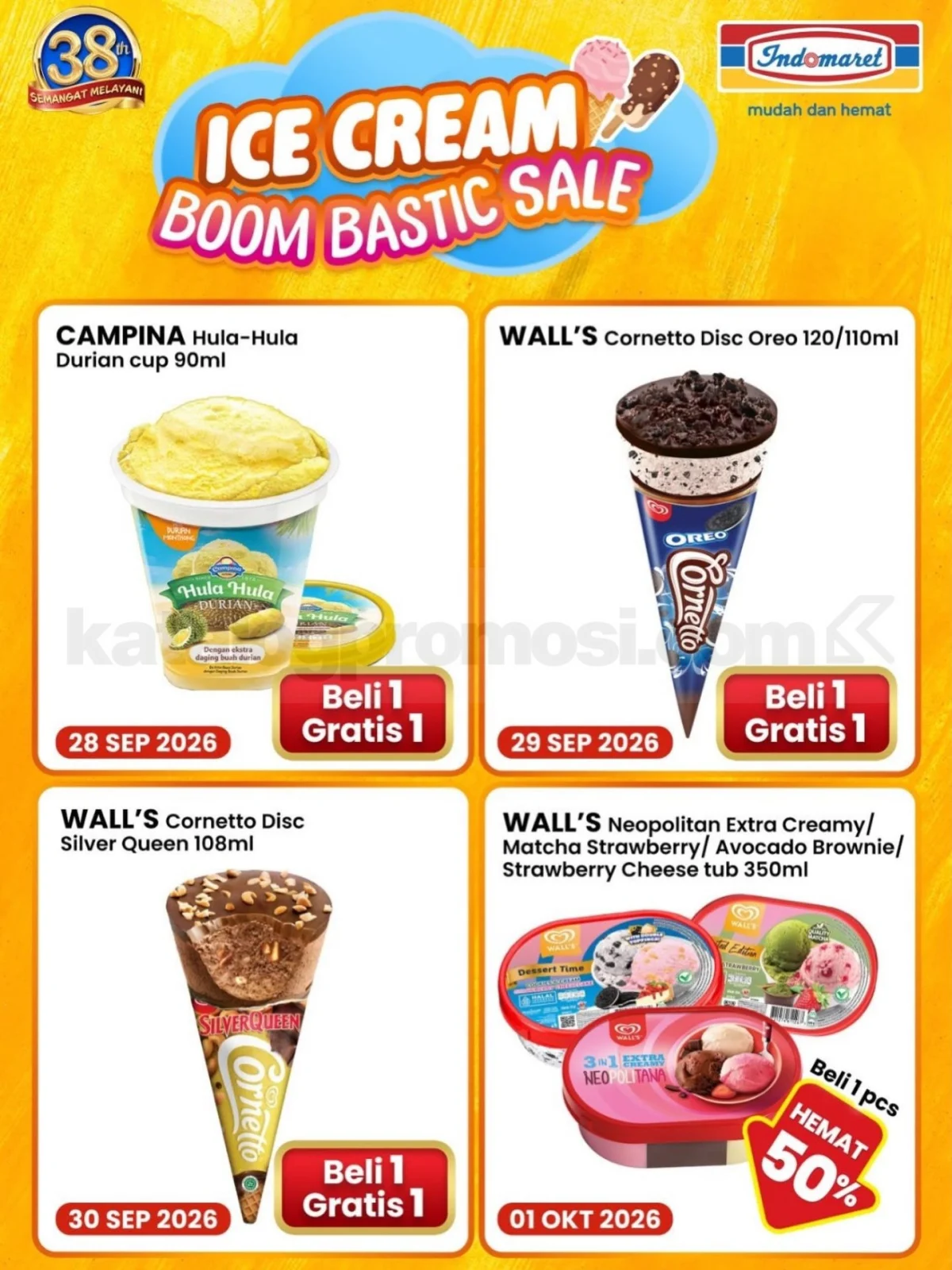 Indomaret Gelar 'Boom Bastic Sale' Es Krim, Beli 1 Gratis 1 & Hemat 50%