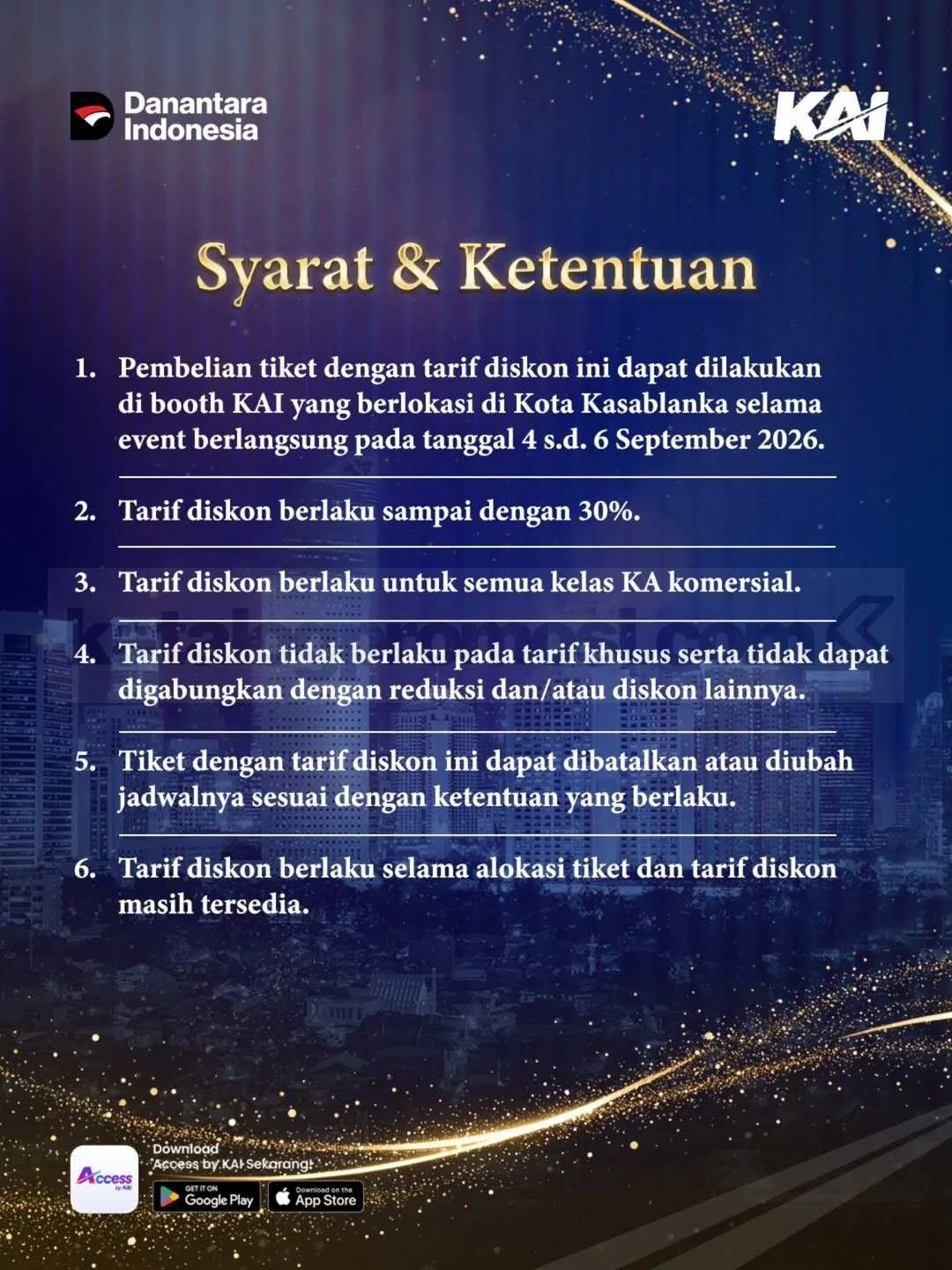 KAI Expo 2026 Tawarkan Diskon Tiket Kereta Hingga 30%